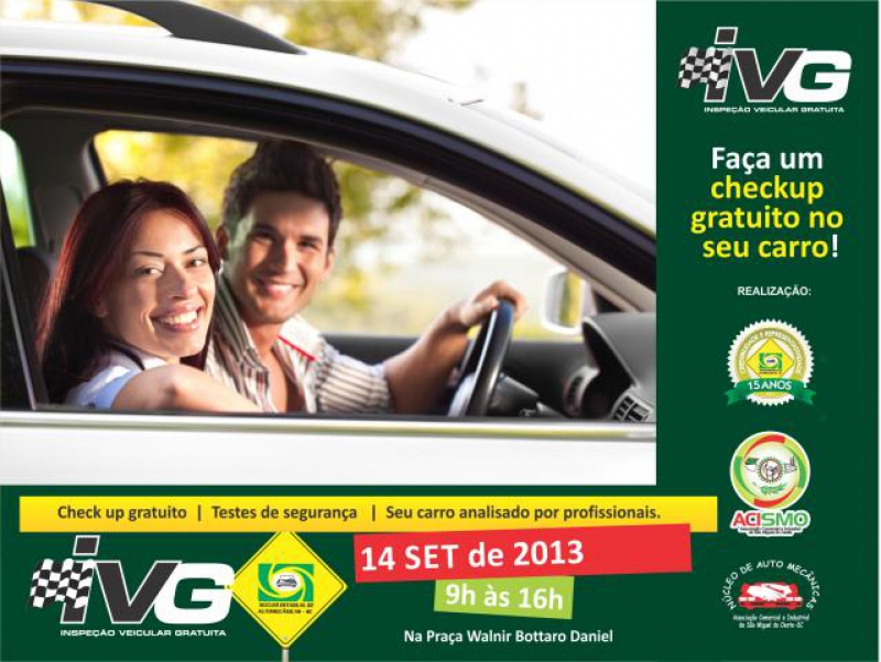 Inspeção Veicular Gratuita acontece no próximo sábado