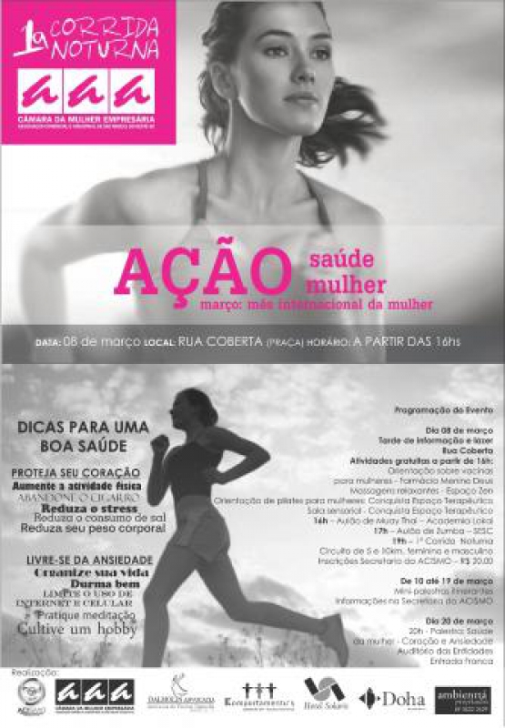 Atividades para mulheres iniciam neste sábado