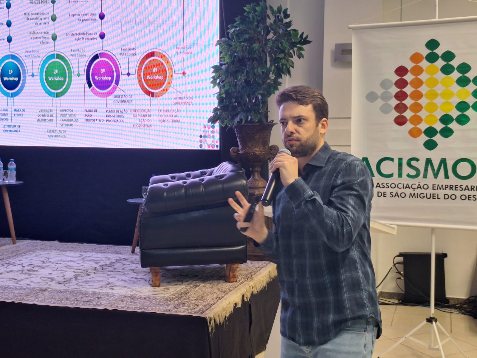Acismo promove Café com Inovação e recebe o Planejamento do Ecossistema de Inovação para São Miguel do Oeste