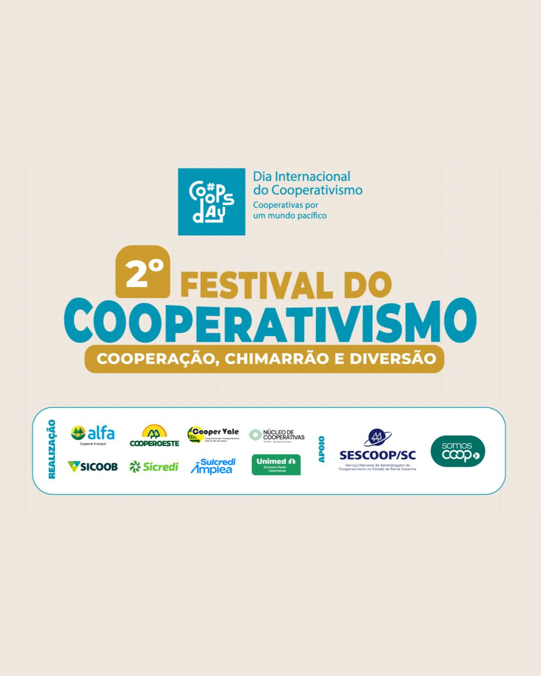 Festival celebra o Dia Internacional do Cooperativismo em São Miguel do Oeste